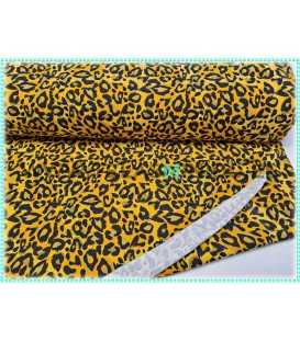 Punto camiseta animal-print leopardo amarillo