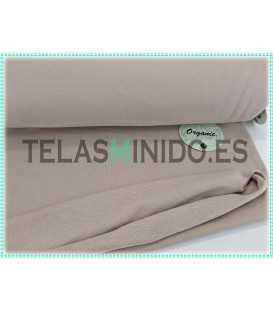 Sudadera orgánica french terry lisa beige oscuro